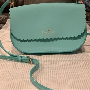 Tiffany Blue Kate Spade w/ scalloped detail bag